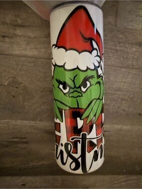 Christmas Grinch Holiday Tumbler - Green & Red